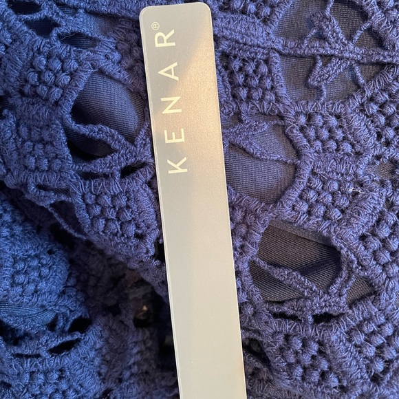 Kenar beautiful all crochet tank top size Large in royal blue. Fully lined NWT - Picture 6 of 6